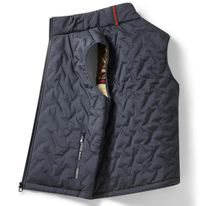 Gilet matelassé uni pour homme, imperméable, coupe-vent, col montant, fermeture éclair, style sportif, ODM - Product Image 3