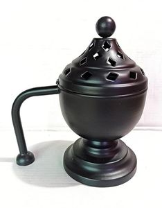 Decorative Iron Metal Bakhoor Burner <b>Incense</b> <b>Holder</b> For Oud Fragrance Living Room Interior Accent Piece - Product Image 3