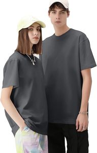 Camiseta de Hombre 100% Algodón, Corte Holgado, Manga Corta, Cuello Redondo, Lisa, Casual, Anti-Pilling, Transpirable, 220g, con Logotipo Personalizado en la Parte Delantera - Product Image 5