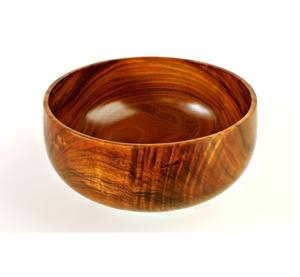 Bol à salade en bois d'acacia personnalisé avec logo, prix de gros, ensemble de bols et assiettes en bois pour service de soupes et plats, vaisselle de cuisine de luxe - Product Image 1