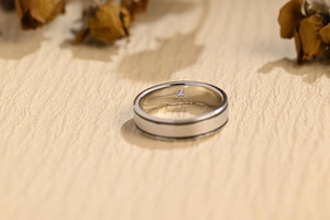 White Gold <b>Black</b> Groove Lab Grown Diamond <b>Men</b>’s Wedding Band <b>Ring</b> - Product Image 2