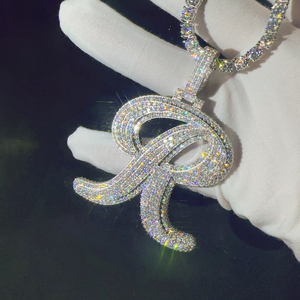 Joyería Clásica de Aniversario, Chapada en Oro, Plata de Ley 92.5%, Colgante Redondo Brillante con Moissanita, Unisex, Certificado GRA - Product Image 4