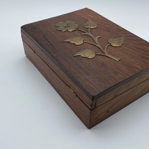 Affordable Rustic Wooden Treasure Storage <b>Box</b> for Coins, Jewelry, <b>Trinkets</b> and Special Keepsakes with Classic Vintage - Product Image 2