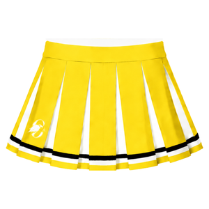 Ensemble d'uniforme de cheerleading jaune vif, haut sans manches à col en V, jupe plissée, tenue de compétition et d'entraînement pour équipes sportives - Product Image 5