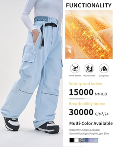 Pantalones de Esquí para Mujer de Alta Calidad, Diseño Personalizado OEM, Impermeables 10000 mm, Ropa para la Nieve, Fabricante de Pantalones de Esquí al por Mayor - Product Image 4