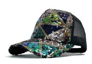 Unisex Sequin Embroidery Floral <b>Baseball</b> <b>Cap</b> Breathable Mesh Back Fashion Hat Spring Summer Party Adult 56-58CM - Product Image 6