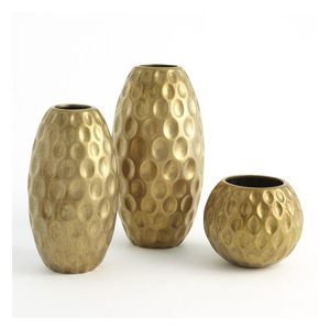 Florero de Aluminio Esculpido Contemporáneo, Florero Metálico de Diseño para Decoración Moderna del Hogar - Product Image 1