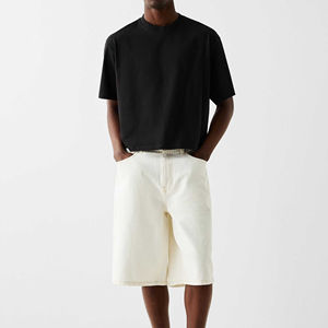 Camiseta Oversize de Algodón 100% para Hombre, Estilo Urbano, Hombros Caídos, Alta Calidad, Peso Pesado 300g, Frente Sin Costuras - Product Image 1