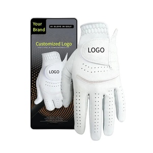 Gants de golf personnalisés avec logo, emballage haut de gamme, paume en cuir Cabretta souple, pour main gauche et droite, hommes et femmes, blanc, OEM, caractéristiques sportives Canleo - Product Image 5