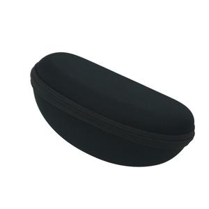 Estuche rígido semirrígido en forma de U con cremallera de protección para gafas, color negro sólido, de EVA - Product Image 4