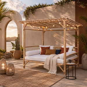 Lit de repos rustique en teck massif de qualité commerciale, idéal pour les resorts de luxe, à l'extérieur de la piscine, fabriqué par SVLK Indonésie - Product Image 6