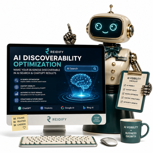 Optimisation de la découverte par l'IA pour les sites Web professionnels afin d'améliorer la visibilité de ChatGPT et de favoriser la croissance de la recherche prête à l'emploi futuriste - Product Image 1