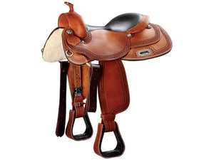 Silla de Montar Tradicional Hecha a Mano de Madera de Árbol, Premium, 100% Cuero de Búfalo, Ligera, para Rodeo y Rancho - Product Image 3