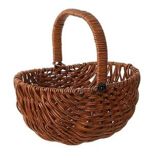 New Fashion Elegant Rattan Handicraft <b>Storage</b> <b>Basket</b> with Handle Modern Stylish Beige Eco-Friendly for Fruit <b>Vegetable</b> Flower - Product Image 2