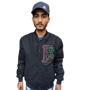 Blouson universitaire réversible en laine de baseball personnalisé, style Letterman, respirant, avec logo brodé fini, qualité supérieure - Product Image 1