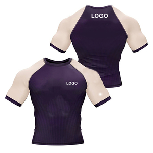 Rashguard personnalisé imprimé par sublimation, Rashguard MMA, Rushguard BJJ, Rashguard MMA OEM pour hommes, Rashguard à manches courtes - Product Image 1