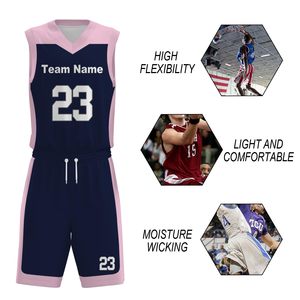 Custom Pink Basketball Jersey Breathable Basketball Uniform Set Designed for Speed and Comfort <b>Athletic</b> Basketball Uniform - Product Image 6