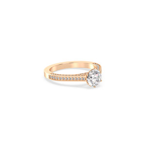 Anillo de Compromiso Solitario con Diamante Cultivado en Laboratorio REYES, Corte Brillante Redondo, 1.39 Quilates, HPHT CVD, Oro Sólido de 14K, Joyería Fina - Product Image 3