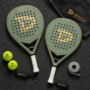 Ensemble de raquettes de paddle-tennis en fibre de carbone 3k, raquette professionnelle en forme de larme avec noyau en EVA, fournisseur, emballage en vrac, vente en gros - Product Image 1