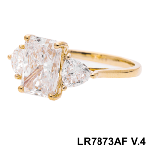 Anillo de Compromiso Personalizado con Diamante Cultivado en Laboratorio de 1 Quilate VVS para Mujer, Piedras Laterales de 5 Quilates E VS1, Corte Excelente Radiante, Certificado IGI, Oro Sólido de 14K - Product Image 5