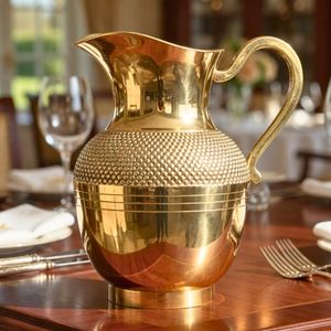 Carafe à eau en laiton, pichet en métal, produits de haute qualité, design accrocheur, poignée en laiton, article de boisson, article utilitaire - Product Image 3