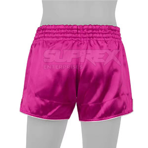 New Style Custom Made Muay Thai Shorts Solid Color Made In Pakistan Muay Thai Shorts For Men - Product Image 5