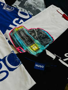 เสื้อยืดผู้ชายแบรนด์ดัง ผ้าเจอร์ซีย์คอตตอน 100% ลายตัวอักษร สวมใส่สบาย ทรงปกติ ระบายอากาศได้ดี ไซส์ XS ถึง 3XL สต็อกล็อตจากบังกลาเทศ - Product Image 5