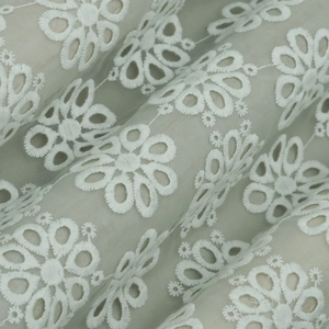 Tela bordada Schiffli con estampado digital, tela bordada de lujo para marcas de moda, suministro al por mayor de prendas de vestir, suministro premium. - Product Image 1