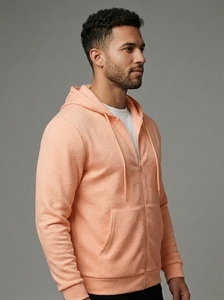 Men's Lightweight <b>Hooded</b> <b>Zip</b> Sweatshirt Breathable Casual Jacket with Soft Fabric for Outdoor and Daily Wear - Product Image 4