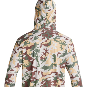 Wholesale Breathable Camo Print Quick Dry Fishing Long Sleeve Hooded Face Mask Shirts Comfortable Fishing Wear - Product Image 4
