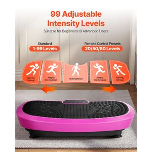 Pedana Vibrante per Allenamento Domestico, Macchina per Esercizi Total Body Shaker con Punti di Agopressione Magnetici per Drenaggio Linfatico e Massaggio Corpo - Product Image 3
