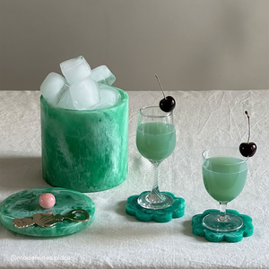 High Quality Luxury Stone Design Resin Coasters <b>Set</b> of <b>4</b> Pcs <b>for</b> Restaurant and Home <b>Dining</b> <b>Table</b> Decoration <b>for</b> Wedding Party - Product Image 2