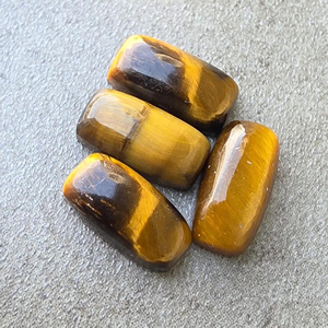 Natural Tiger Eye Cabochon Big Rectangle <b>Cushion</b> Shape Flat <b>Back</b> Calibrated Gemstone - Product Image 2