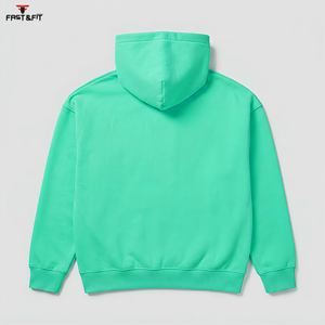 Nouveau style pull coupe-vent en molleton 100 % coton, lourd, personnalisé, imprimé numériquement, uni, teint et délavé, pour l'hiver - Product Image 4