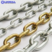 Cadena de Transmisión Soldada de Zinc Galvanizado DIN5685, Acero al Carbono, Eslabones Cortos/Medianos, Comercial/Industrial, 8MM