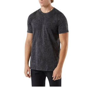 T-shirt personnalisé pour homme, délavé à l'acide, style streetwear hip-hop, 100% coton jersey, avec logo, surdimensionné, vintage, 2026 - Product Image 5