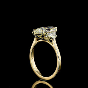 IGI Certified Lab Grown Marquise Cut Diamond Wedding <b>Ring</b> Half <b>Moon</b> Side <b>Stones</b> 10K/14K/18K Gold 925/935 Silver Rhodium Plated - Product Image 4