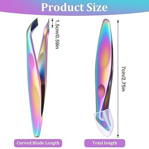 Coupe-cuticules mini en acier inoxydable Rainbow, lame biseautée incurvée de 12,5 mm, outil portable pour ongles, nouveau design - Product Image 3