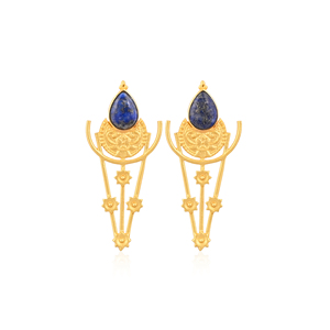 Natural Lapis Lazuli Handmade Drop <b>Earrings</b> for Women Jewelry - Product Image 1