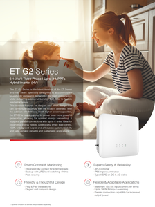 Onduleur hybride <span class=keywords><strong>GoodWe</strong></span> série ET G2 6-15kW triphasé haute efficacité et sauvegarde intelligente - Product Image 2
