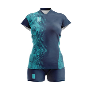 Volleyball Uniform Women Pink White Curve Sublimation <b>Short</b> Sleeve Jersey <b>Shorts</b> Set OEM - Product Image 5
