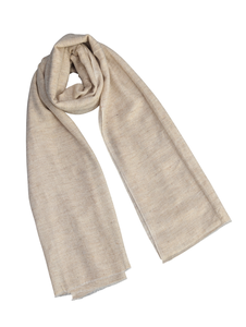 Bufanda Premium Beige Lisa con Textura para Mujer, Estola Hecha a Mano de Lana Acrílica de 28x80 Pulgadas, Chal de Fibra Suave de Alta Calidad - Product Image 2