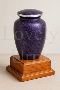 Gleaming Purple Cremation Urn Memorial <b>Ash</b> Container Funeral <b>Keepsake</b> Elegant Durable Premium Quality Spiritual Remembrance - Product Image 4