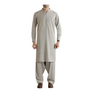 Shalwar Kameez pour hommes, taille plus, couleur unie, nouveau style, 100% coton, de haute qualité, confortable - Product Image 1