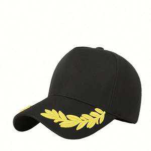 Gorra de béisbol de verano para mujer, color sólido, con bordado tridimensional, visera de cinco paneles, protección solar, modelo Gold Wheat - Product Image 1