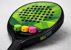 Cinta Protectora para Raqueta de Pádel Personalizada TOPLINE, Diseño Floral Verde, Amortiguadores Coloridos de Silicona para Entrenamiento Deportivo - Product Image 4