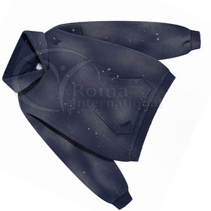 เสื้อฮู้ดดี้ผ้าฟลีซคอตตอนหนานุ่มสำหรับผู้ชาย สไตล์ลำลอง ตกแต่งด้วยโลโก้แบบกำหนดเองและคริสตัล  ผลิตโดยผู้ผลิต OEM ขายส่งจำนวนมาก - Product Image 6