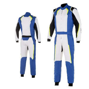 Customizable Spandex/Cotton Silk Screen Printed Full Sleeve Kart Racing Uniforms Breathable Unique Motorcycle Auto Racing Wear - Product Image 1