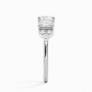 BOJ <b>Ring</b> 0124 Cushion Cut 925 Silver Cluster Prong Setting Solitaire <b>Diamond</b> <b>Ring</b> 2ct D Color VVS1 Moissanite GRA Certified - Product Image 3
