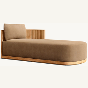 Chaises longues en teck les plus vendues, équipées de mousse souple, style moderne pour bord de piscine ou bord de mer - Product Image 3